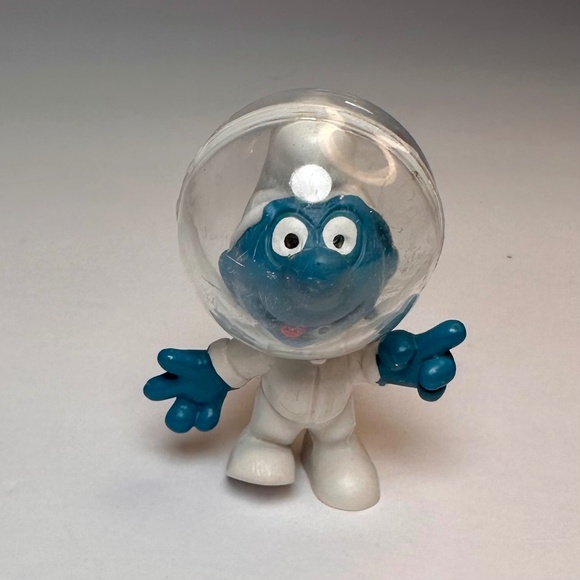 Vintage Schleich Astronaut Smurf Figure – Space Smurf – Made in Portugal - Picture 1 of 8